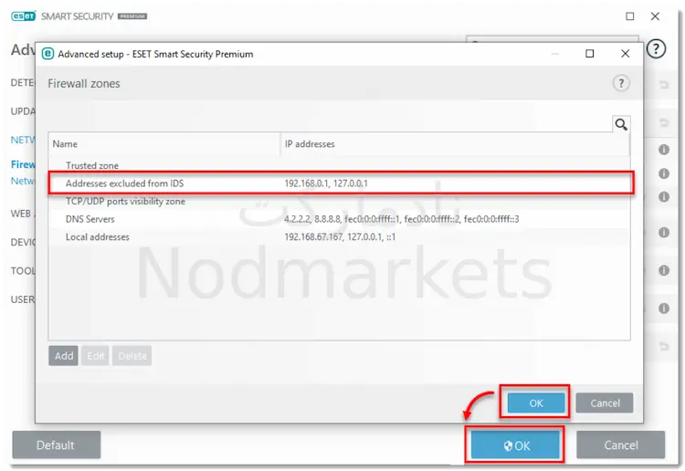 حذف برنامه یا آدرس IP در آنتی ویروس ESET حذف برنامه یا آدرس IP در آنتی ویروس ESET